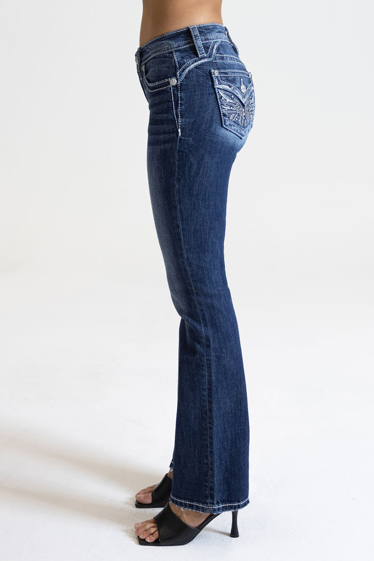 D1073 Jeans Mid-Rise Bootcut