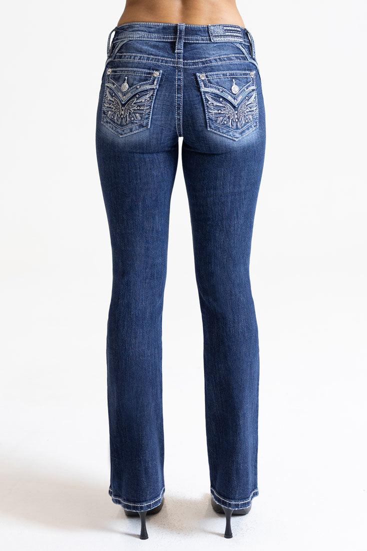 D1073 Jeans Mid-Rise Bootcut