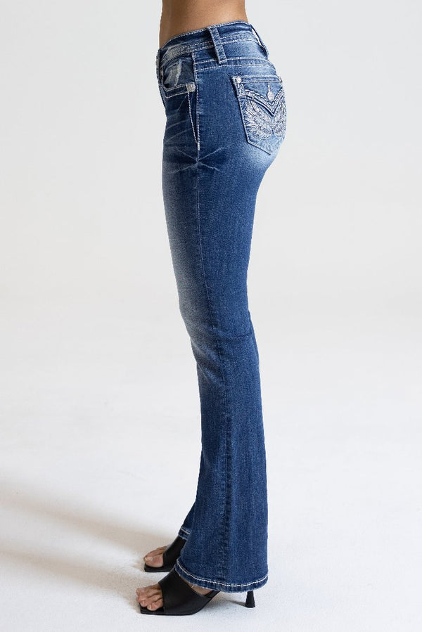 K1404 Jeans Mid-Rise Bootcut