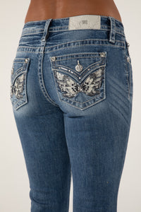 M985 Mid Rise Boot Jeans