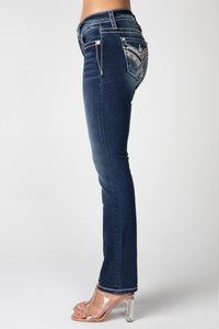 D1119 Mid-Rise Straight Jeans