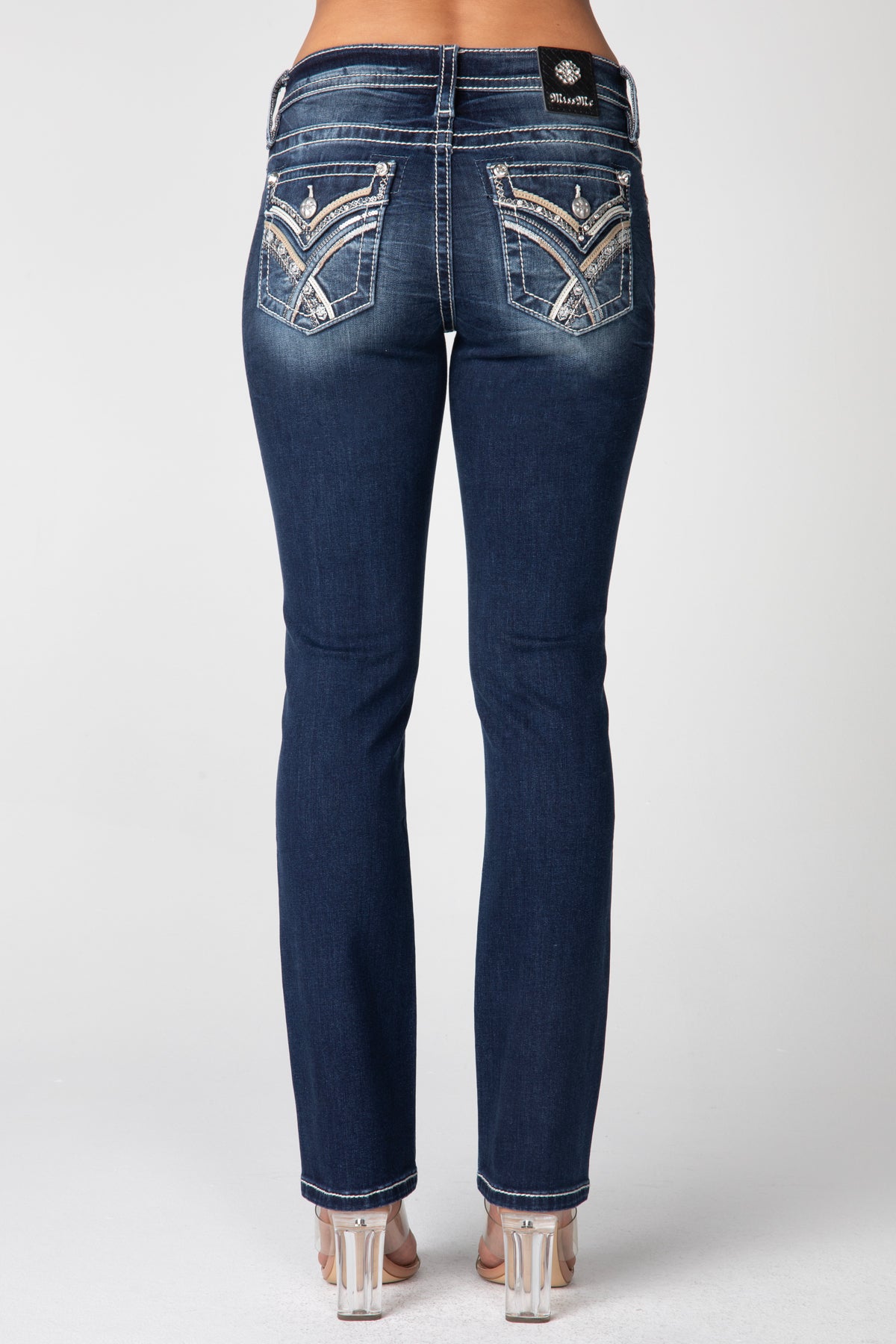 D1119 Mid-Rise Straight Jeans