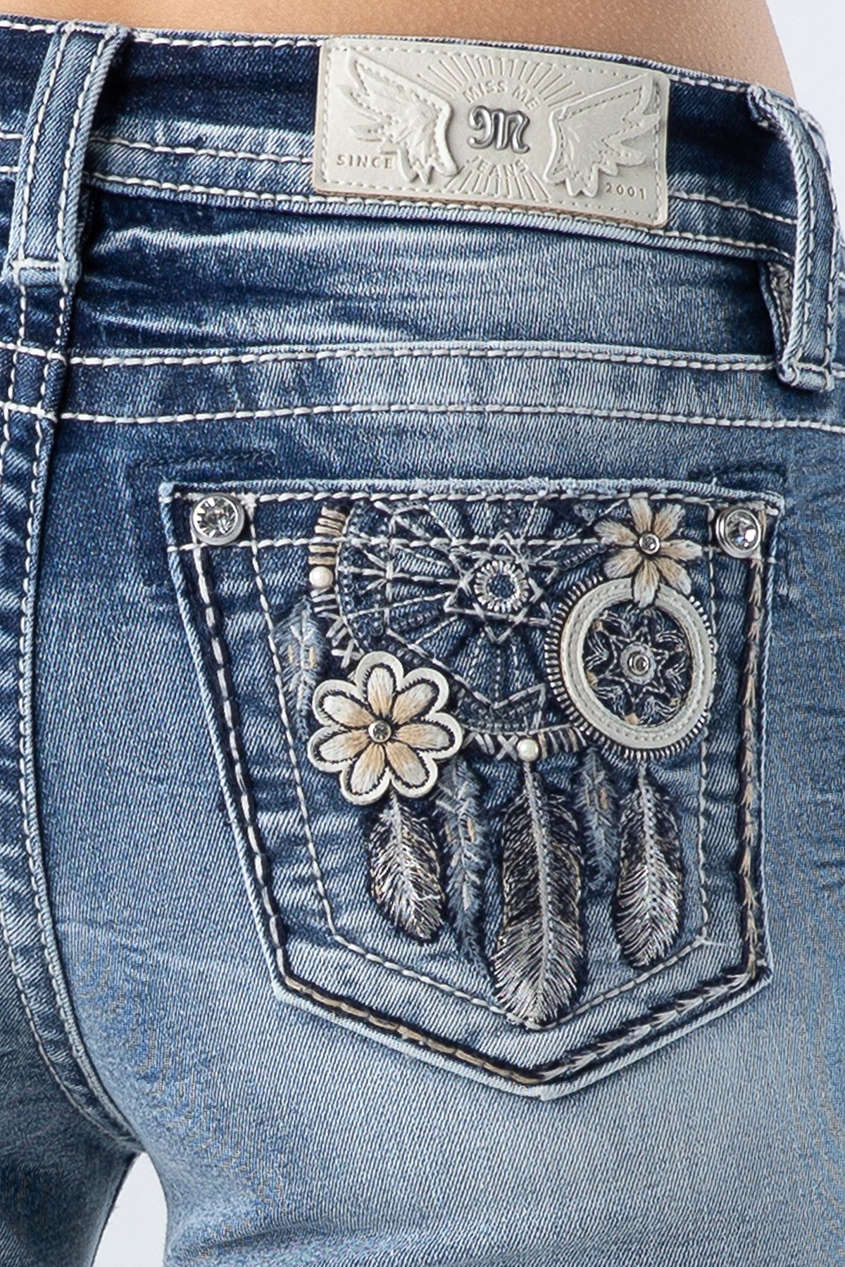 Flower Dream Catcher Denim