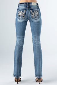 Longhorn Feather Jeans