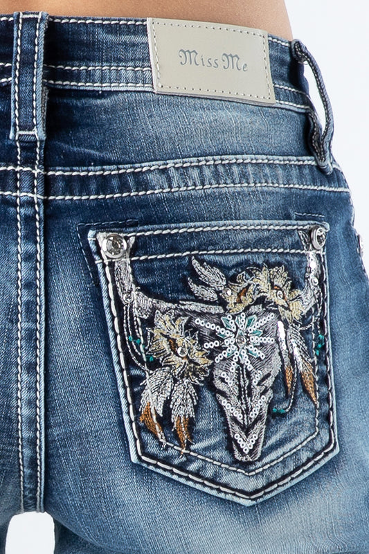 Longhorn Feather Jeans