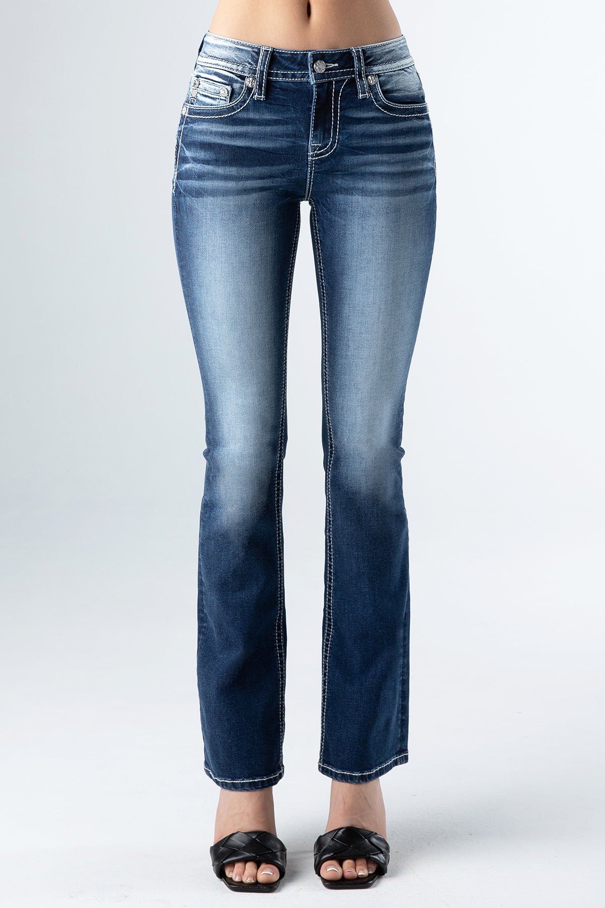 K1319 Horseshoe Feather Jeans