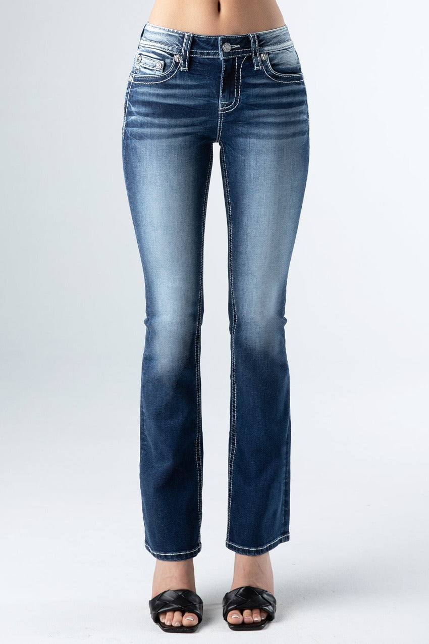 K1319 Horseshoe Feather Denim