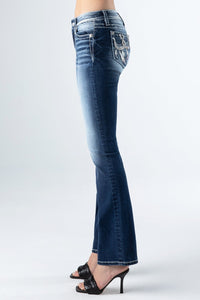 K1319 Horseshoe Feather Denim