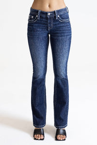 D1110 Mid Rise Bootcut Jeans