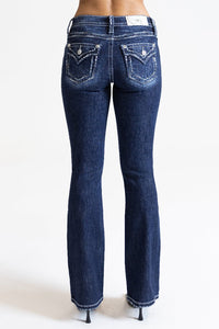 D1110 Mid Rise Bootcut Jeans