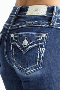 D1110 Mid Rise Bootcut Jeans