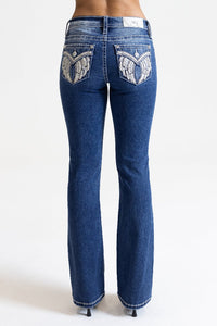 K1442 Mid Rise Bootcut Jeans