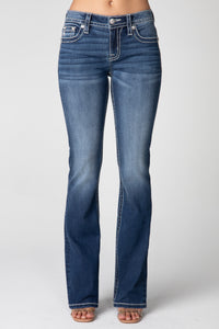 D1065 Mid-Rise Bootcut Jeans