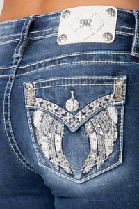 D1065 Mid-Rise Bootcut Jeans