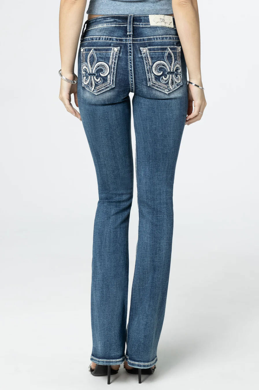 K1257B Mid-Rise Bootcut Jeans