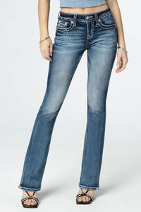 K1257B Mid-Rise Bootcut Jeans